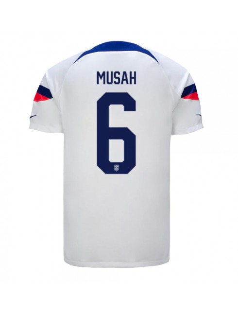 Moški Nogometna dresi replika Združene države Yunus Musah #6 Domači SP 2022 Kratek rokav